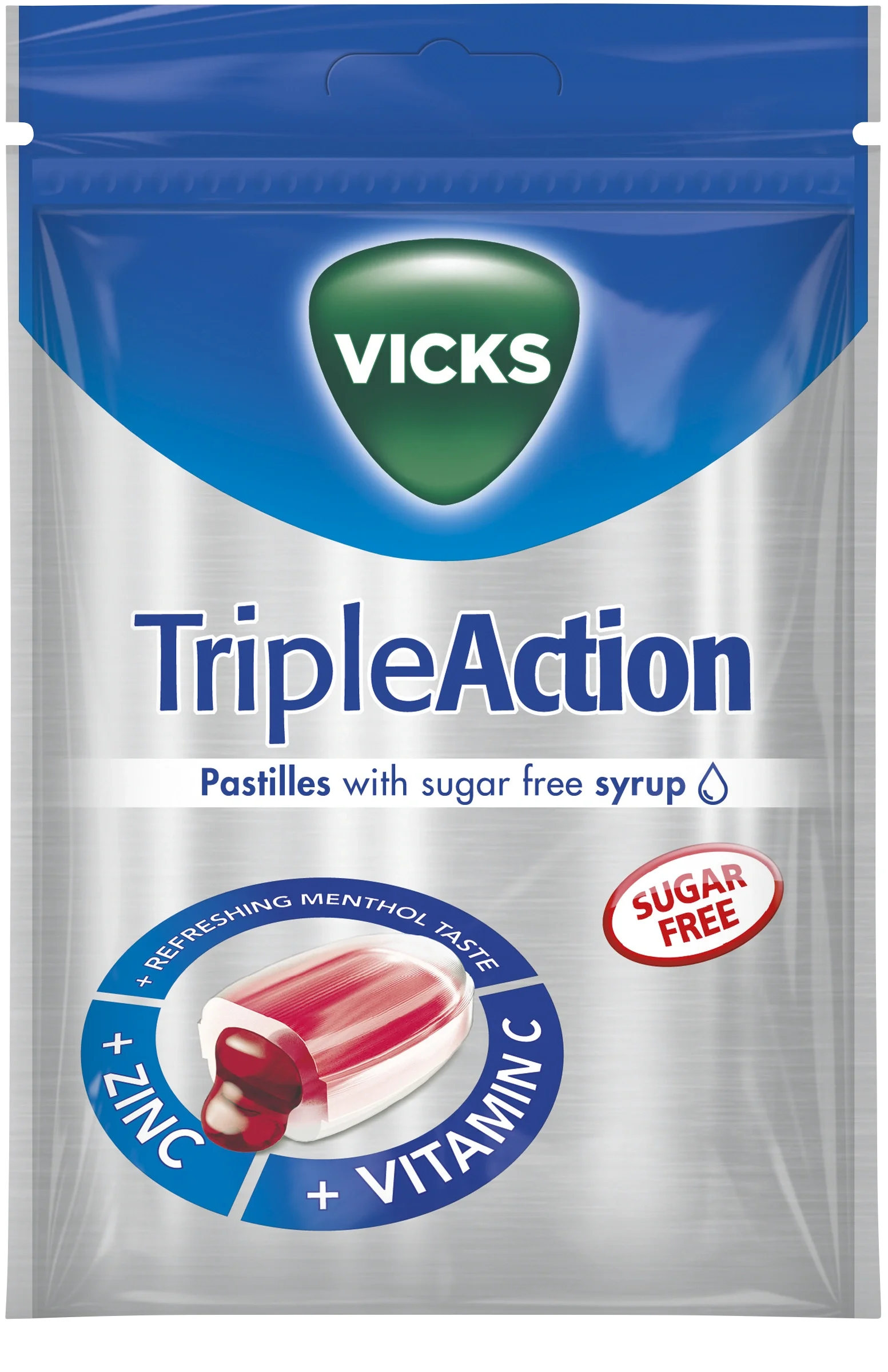 Vicks Triple Action Sugar Free 72 g från Vicks – köp hos Apotek Hjärtat