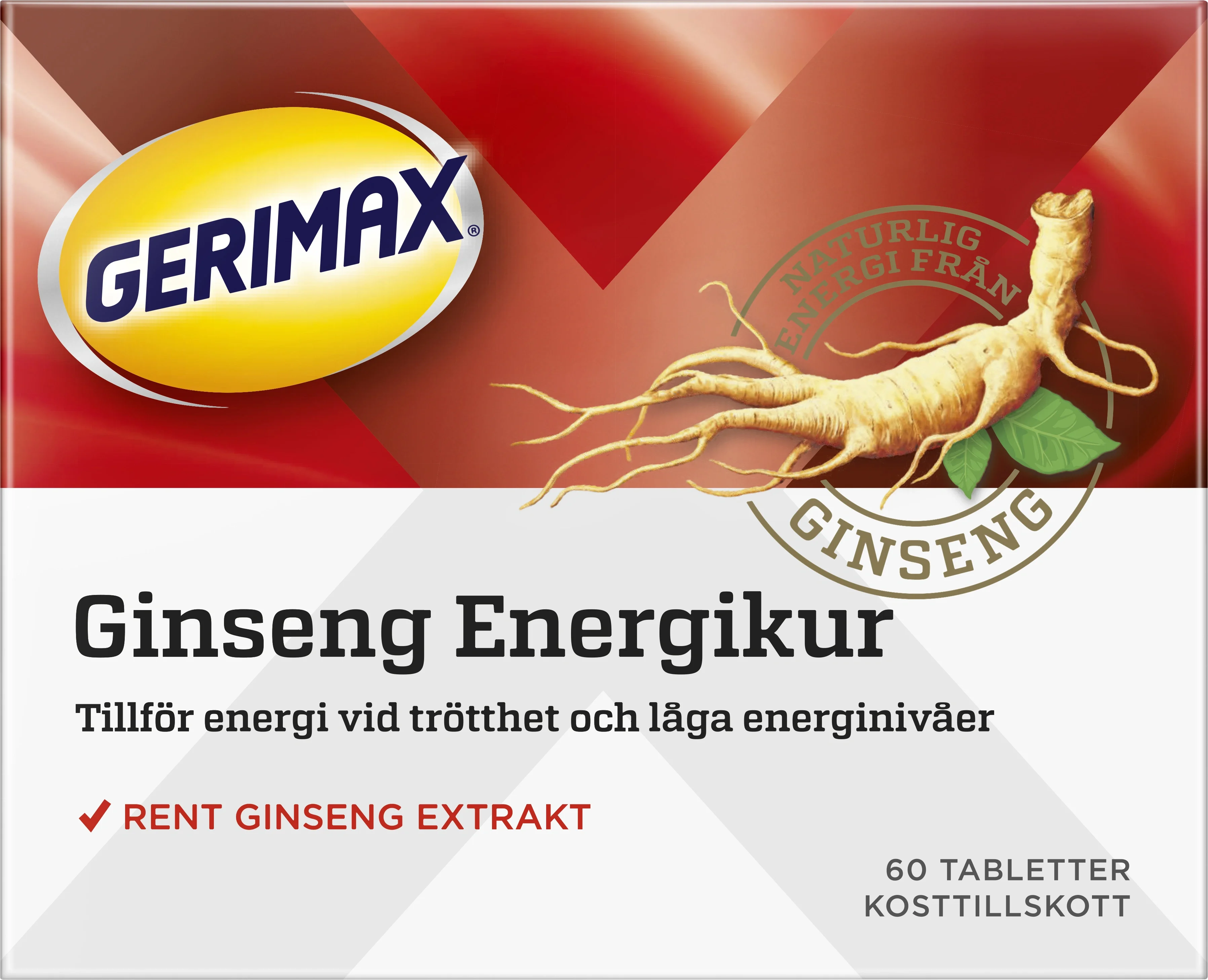 Gerimax Ginseng tablett 60 st från Gerimax – köp hos Apotek Hjärtat