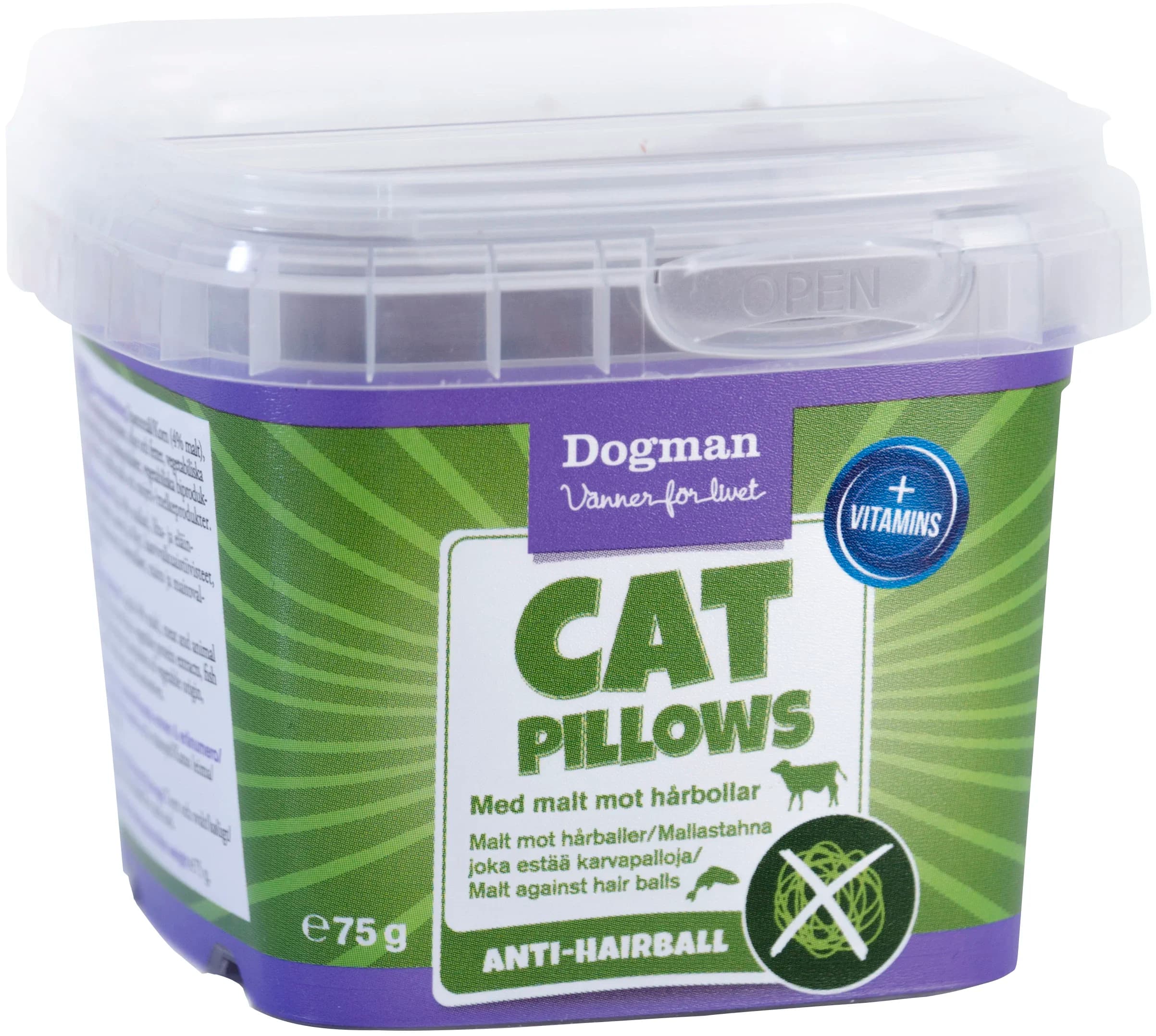Dogman Cat Pillows Anti-hårboll 75 g från Dogman – köp hos Apotek Hjärtat
