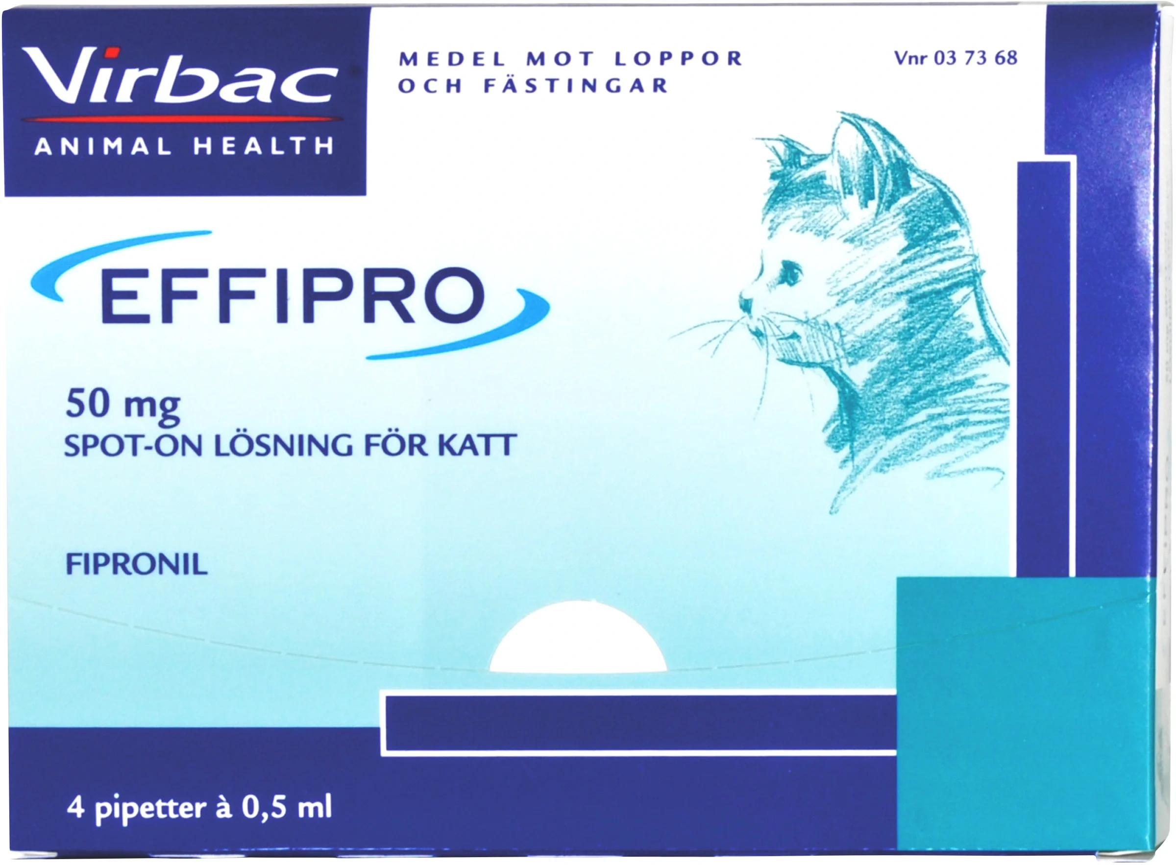 Effipro spot-on lösning för katt 50 mg 4 x 0,5 ml från Effipro – köp hos Apotek Hjärtat