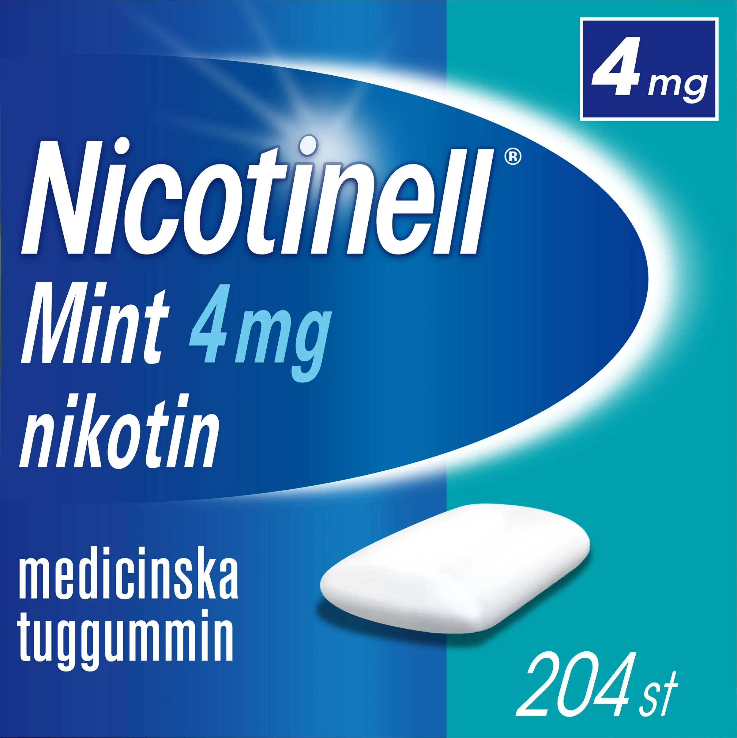 Nicotinell Mint medicinskt tuggummi 4 mg 204 st från Nicotinell – köp hos Apotek Hjärtat