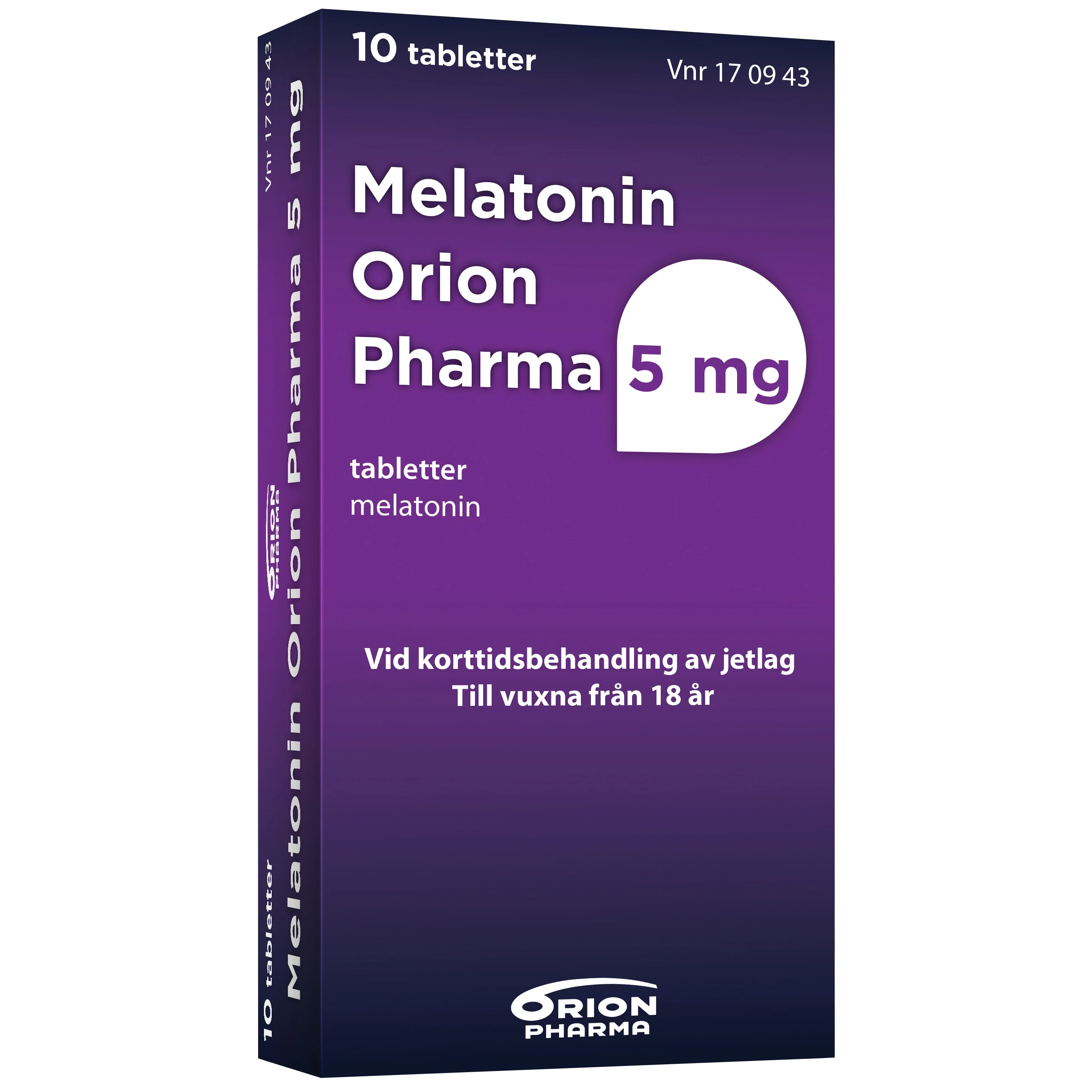 Melatonin Orion Pharma Tablett 5mg Blister, 10 tabletter från Orion Pharma – köp hos Apotek Hjärtat