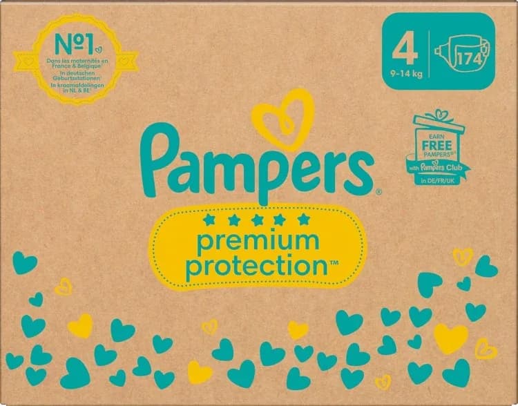 Pampers Premium Protection S4 9-14kg 174st från Pampers – köp hos Apotek Hjärtat