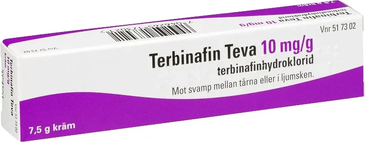 Terbinafin Teva kräm 10 mg/g 7,5 g från Teva – köp hos Apotek Hjärtat