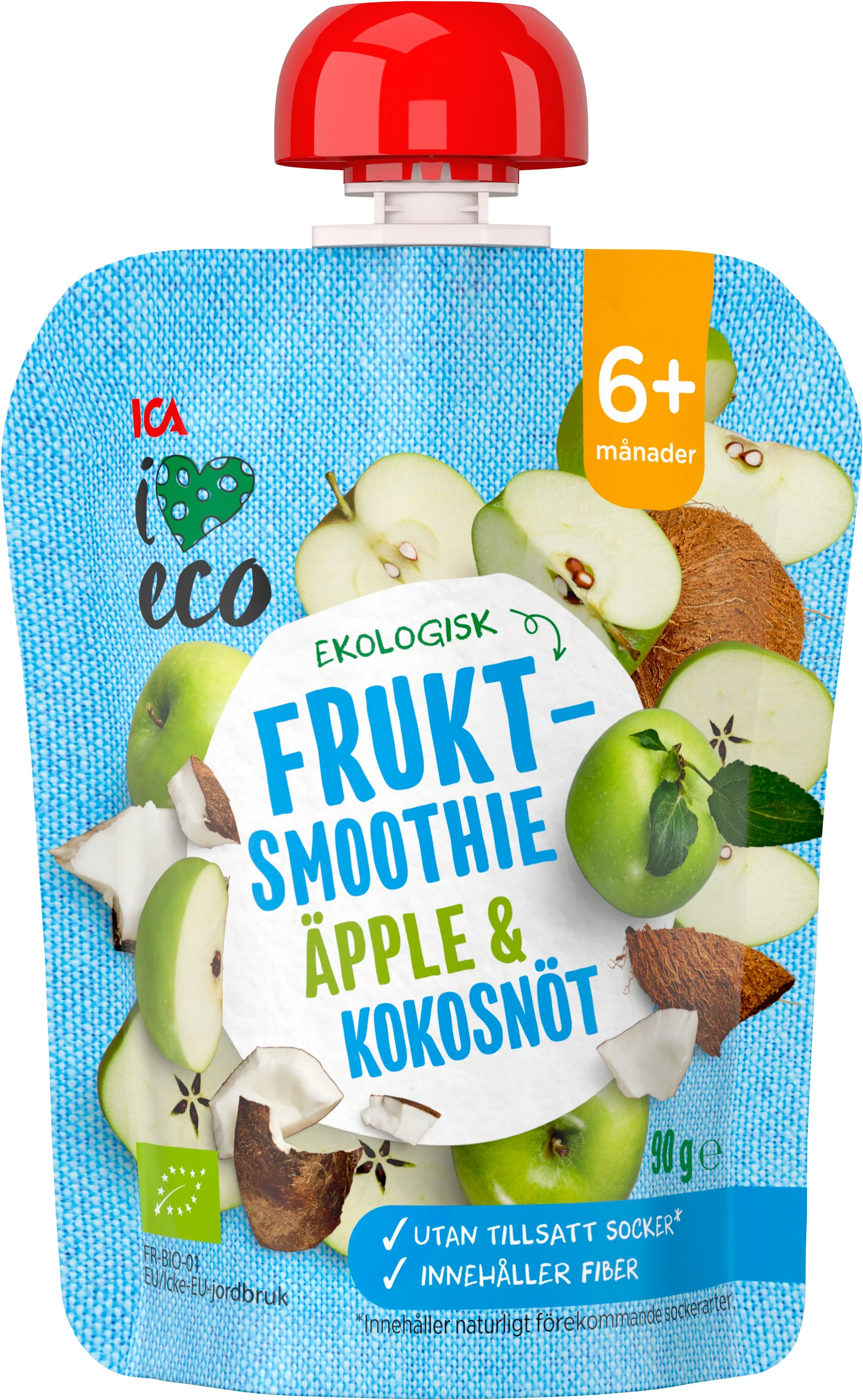 ICA I Love Eco Fruktsmoothie Äpple Kokos 90 g från ICA I Love Eco – köp hos Apotek Hjärtat