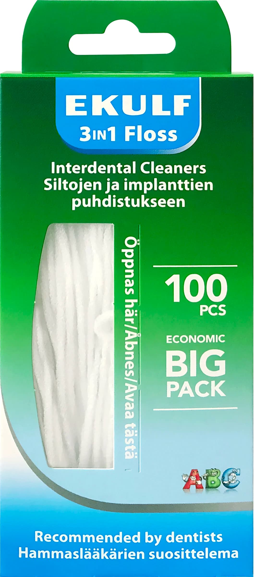 Ekulf 3in1 Floss Tandtråd 100 st från Ekulf – köp hos Apotek Hjärtat