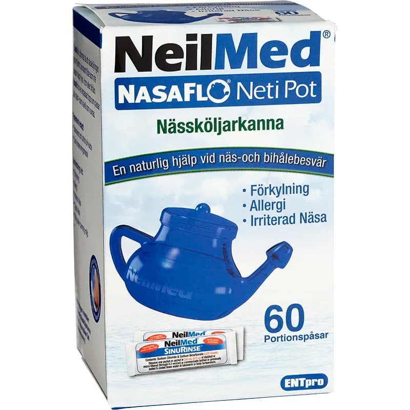 NeilMed NasaFlo Nässköljarkanna med 60 saltpåsar från NeilMed – köp hos Apotek Hjärtat