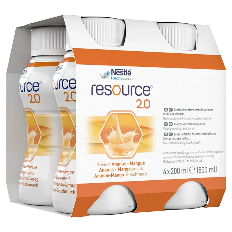 Resource 2.0 Ananas/Mango 4x200 ml från Resource – köp hos Apotek Hjärtat