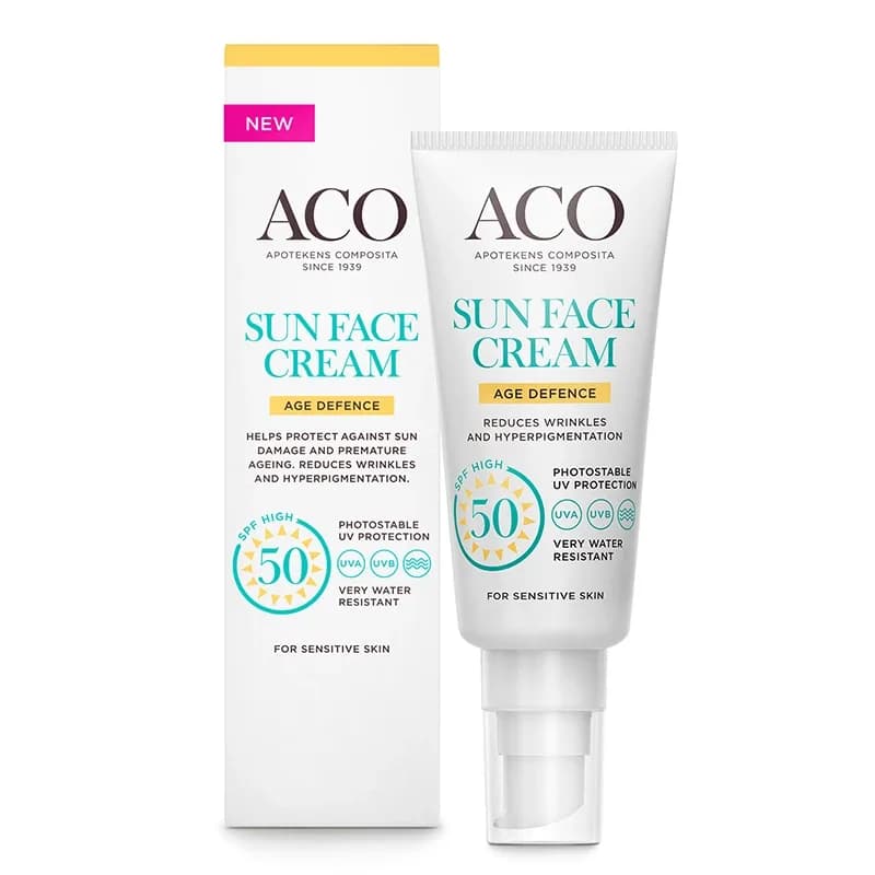 ACO Sun Face Cream Age Defense SPF 50, 40 ml från ACO – köp hos Apotek Hjärtat