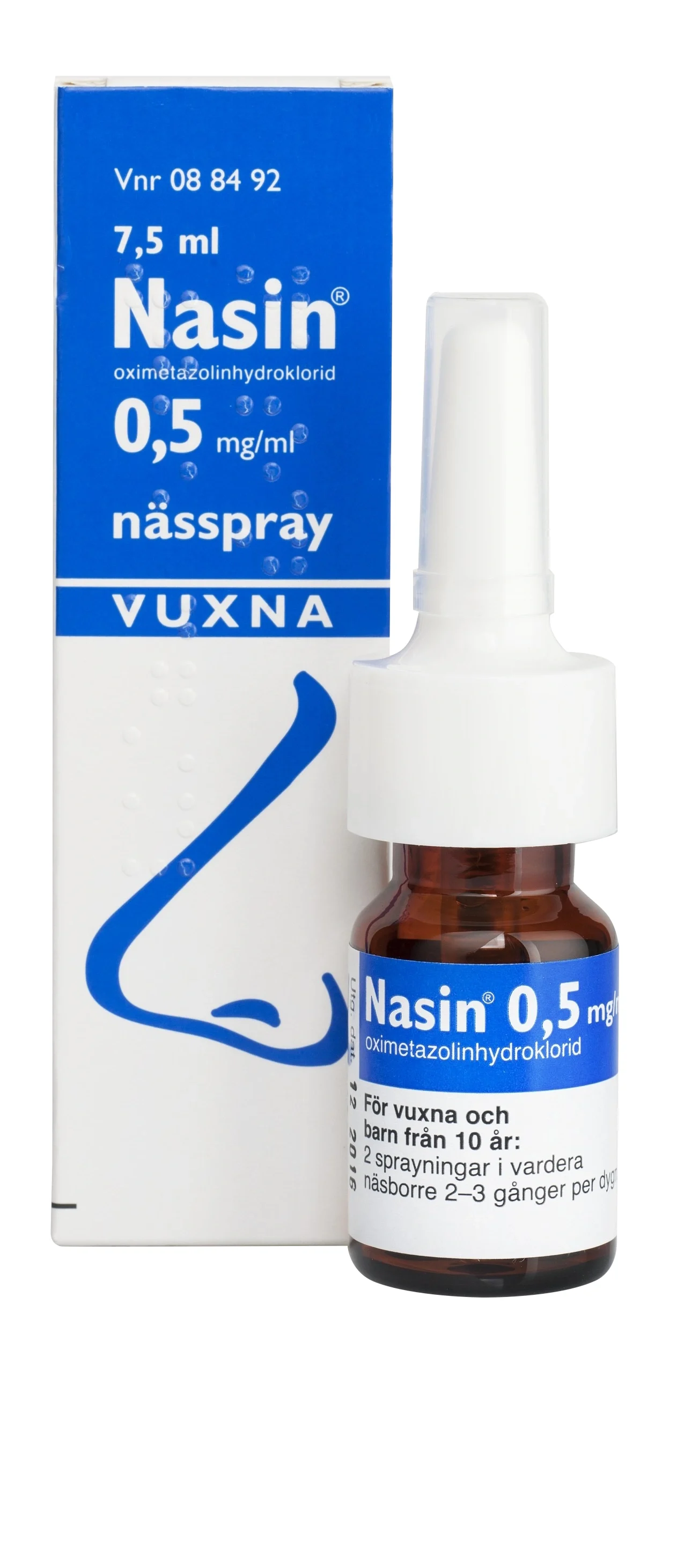 Nasin nässpray 0,5 mg/ml 7,5 ml från Nasin – köp hos Apotek Hjärtat