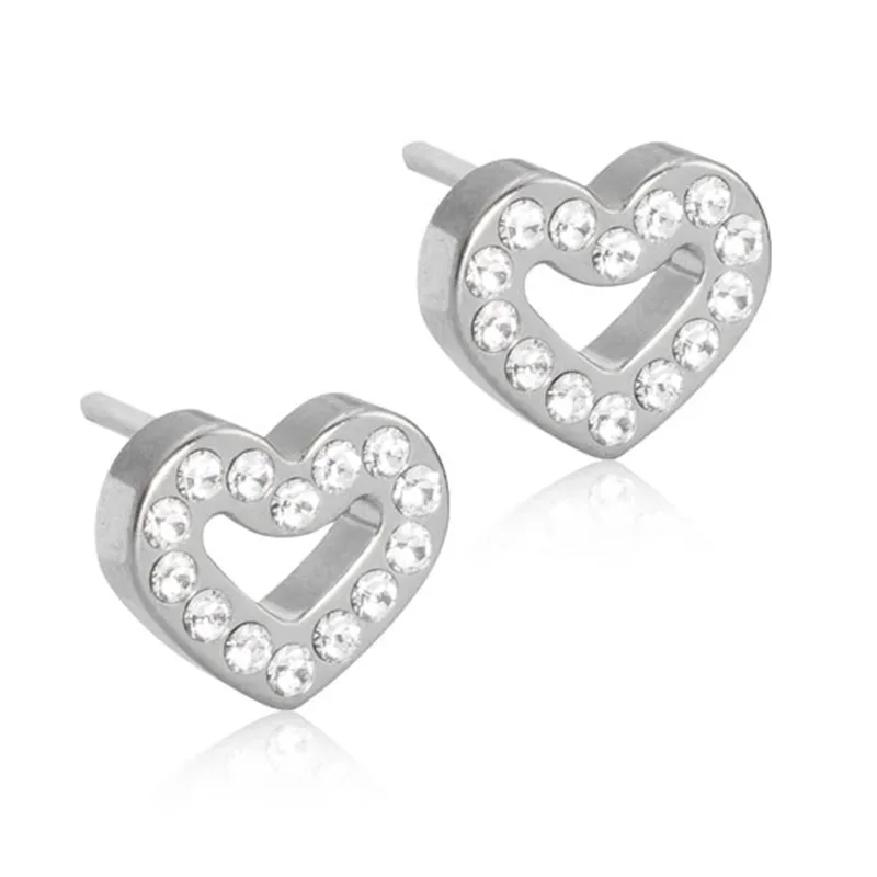 Blomdahl Örhängen Brill Heart Hollow Crystal 8mm 1par från Blomdahl – köp hos Apotek Hjärtat