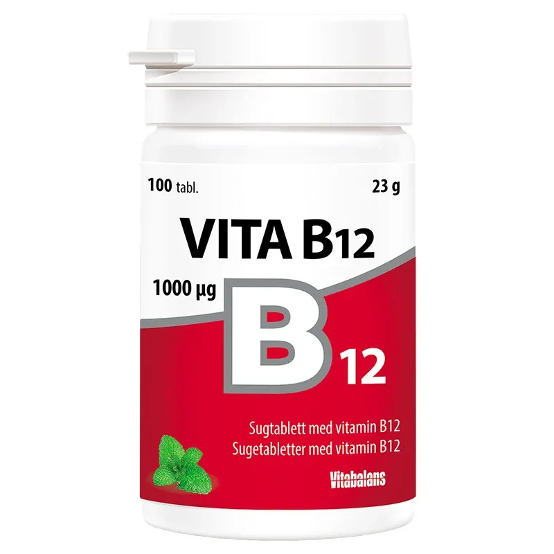 Vita B12 1 mg 100 sugtabletter från Vita B12 – köp hos Apotek Hjärtat