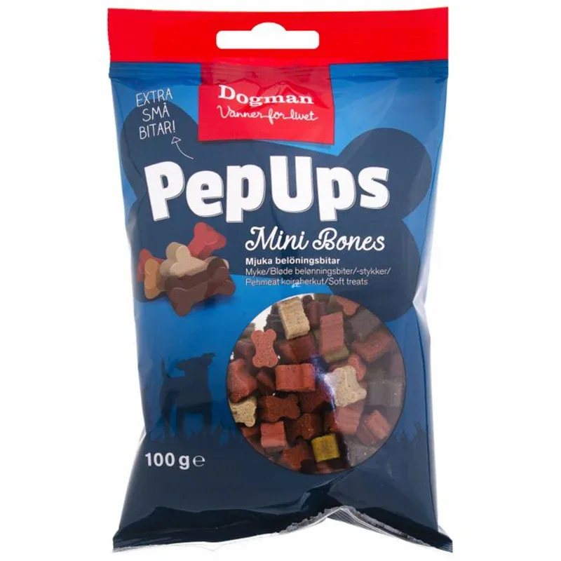 Dogman Pep Ups Mini Bones 100 g från Dogman – köp hos Apotek Hjärtat