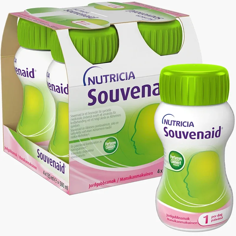 Souvenaid Jordgubb 4 x 125 ml från Souvenaid – köp hos Apotek Hjärtat