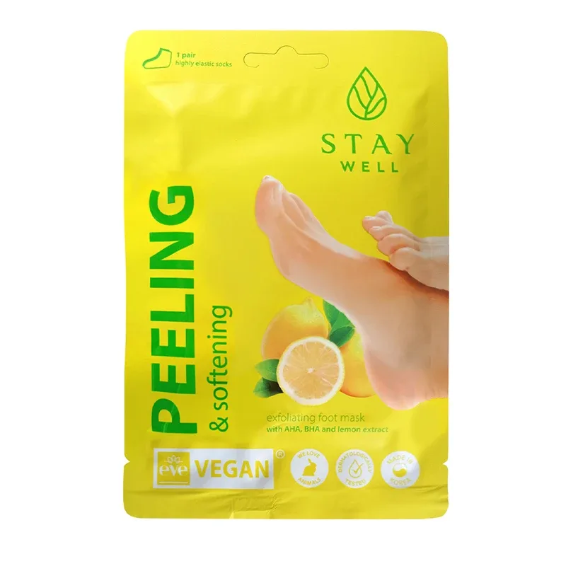 Stay Well Peeling & Softening Foot Mask Lemon från Stay Well – köp hos Apotek Hjärtat