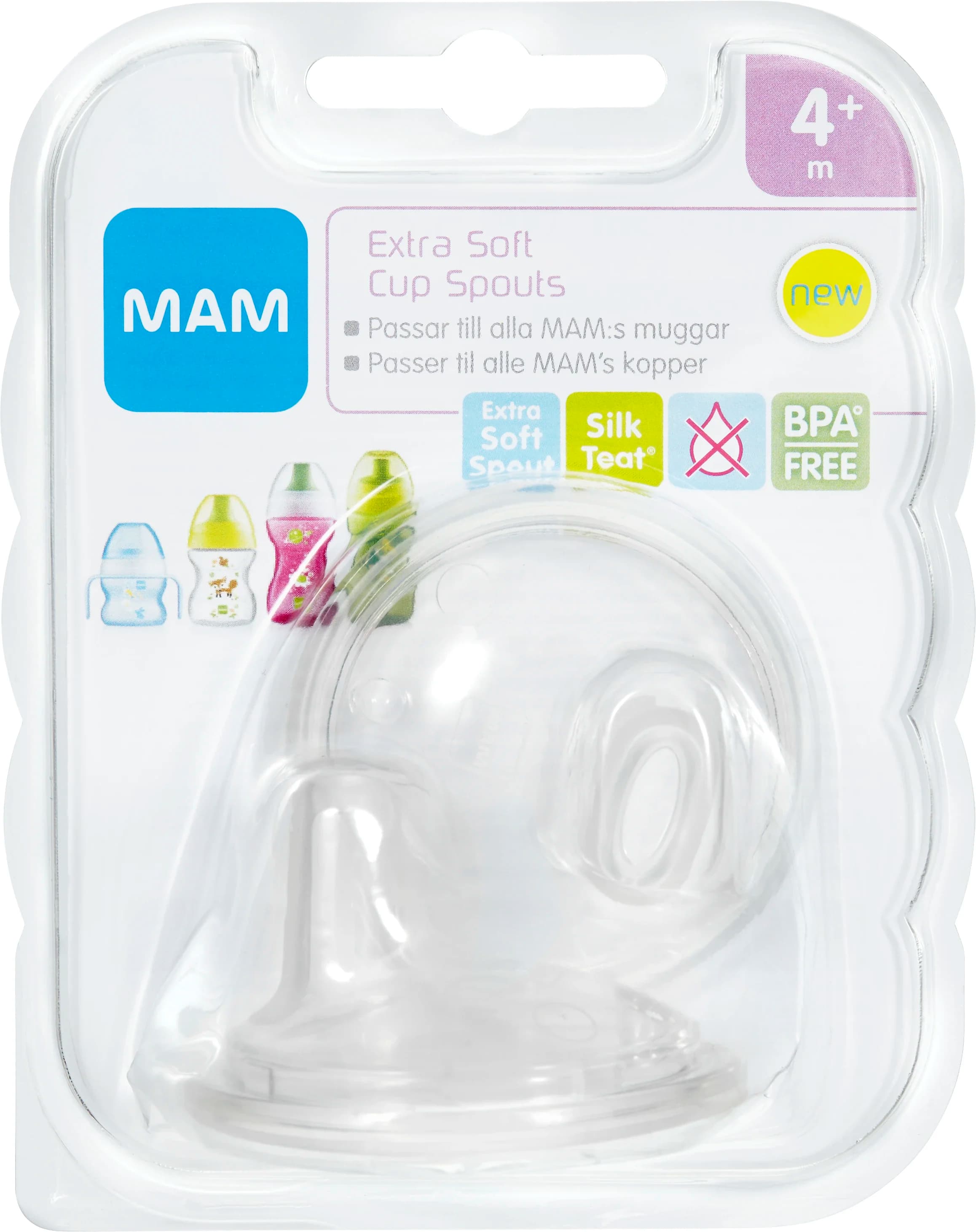MAM Extra Mjuk Drickpip 4 mån+ 2-pack från MAM – köp hos Apotek Hjärtat