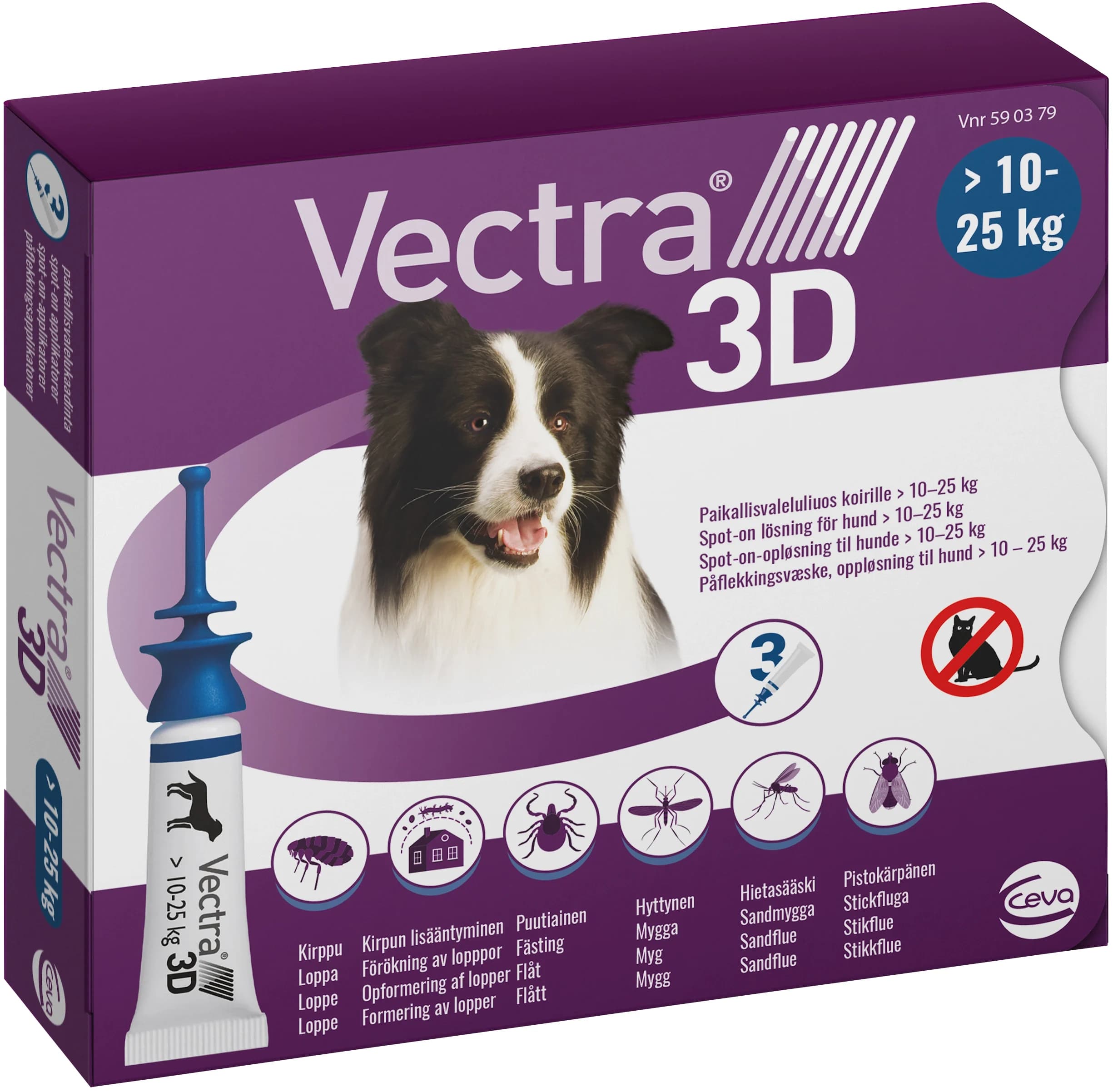 Vectra 3D för hund 10-25 kg Spot-on lösning Pipett, 3st (3x3,6ml) från Vectra 3D – köp hos Apotek Hjärtat