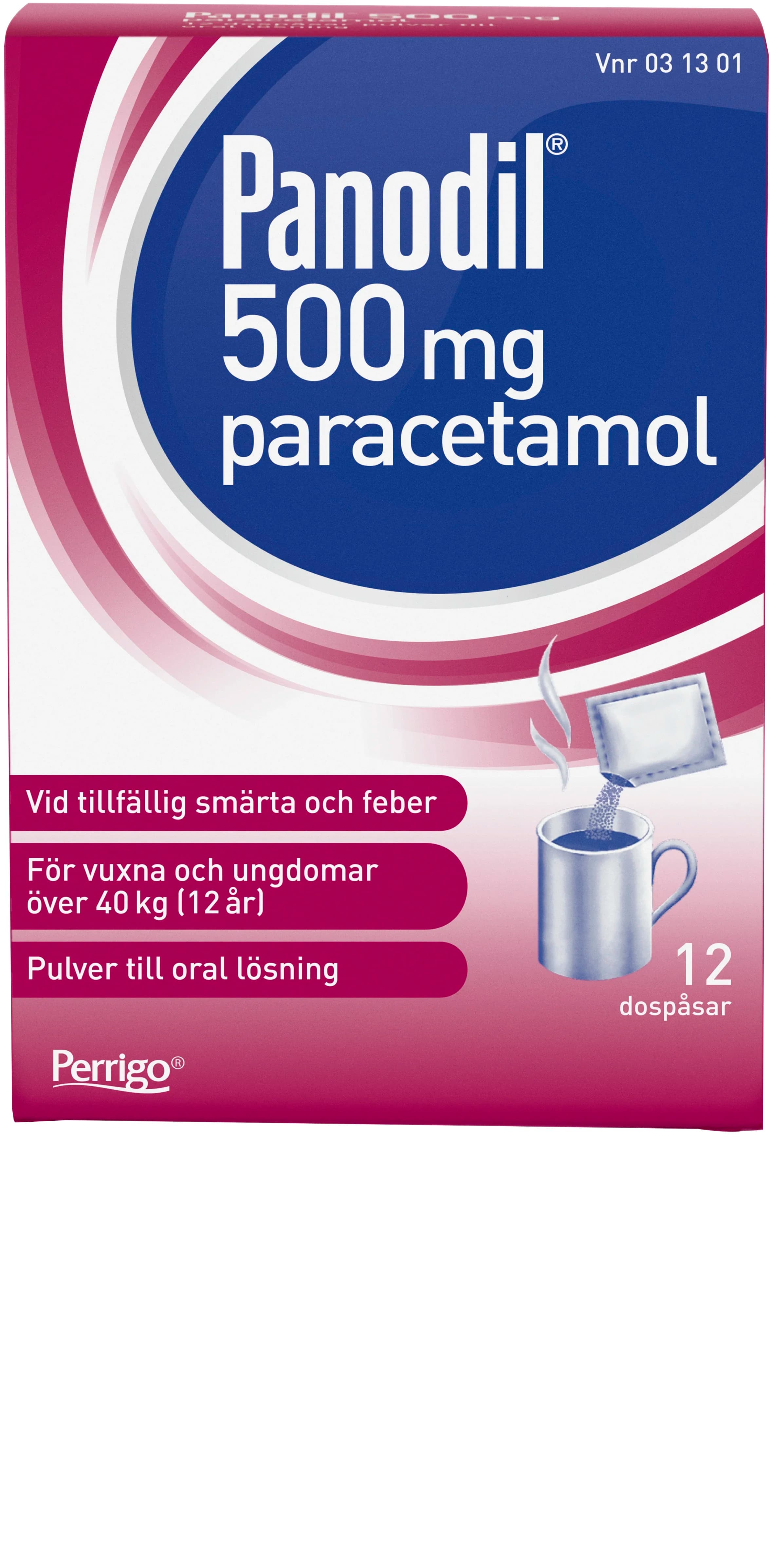 Panodil pulver till oral lösning i dospåse 500 mg 12 st från Panodil – köp hos Apotek Hjärtat