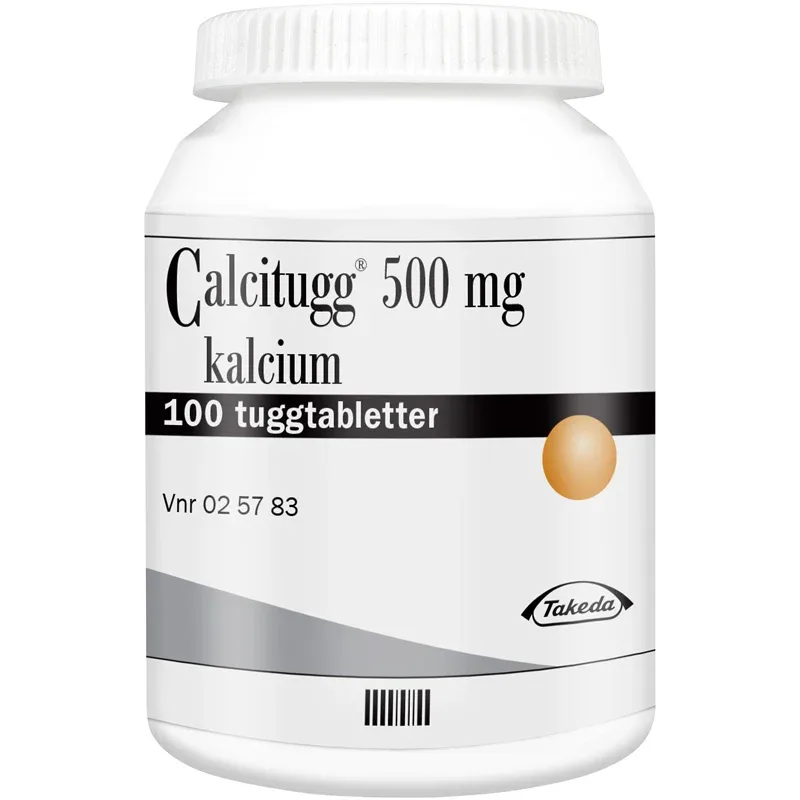 Calcitugg tuggtablett 500 mg 100 st från Calcitugg – köp hos Apotek Hjärtat