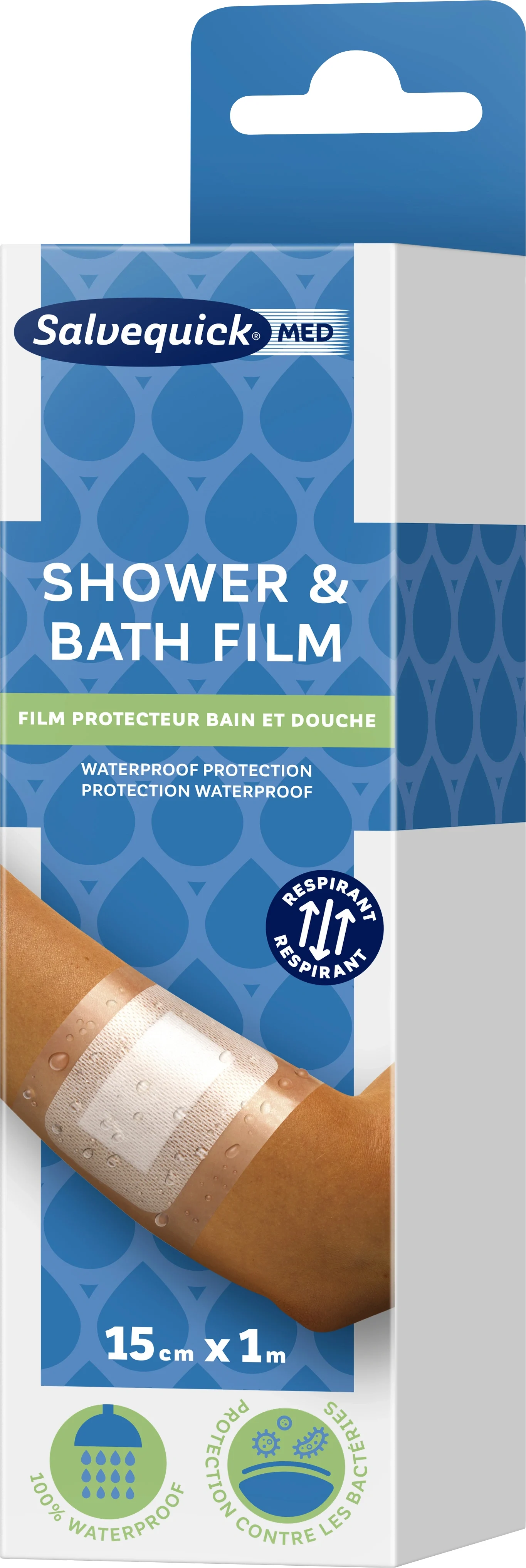 Salvequick MED Shower & Bath Film 15 cm x 1 m från Salvequick – köp hos Apotek Hjärtat