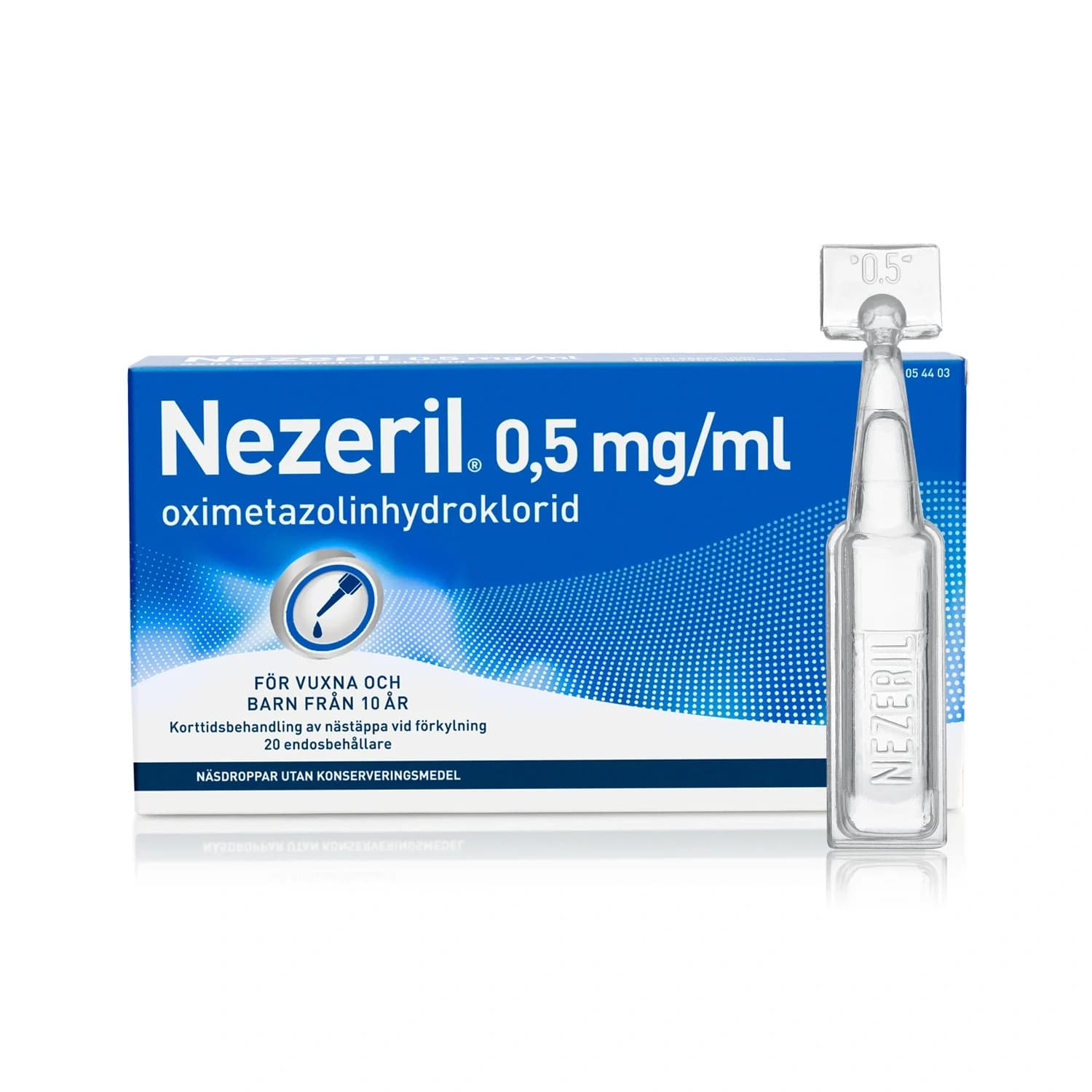 Nezeril näsdroppar endosbehållare 0,5 mg/ml 2 x 10 x 0,1 ml från Nezeril – köp hos Apotek Hjärtat