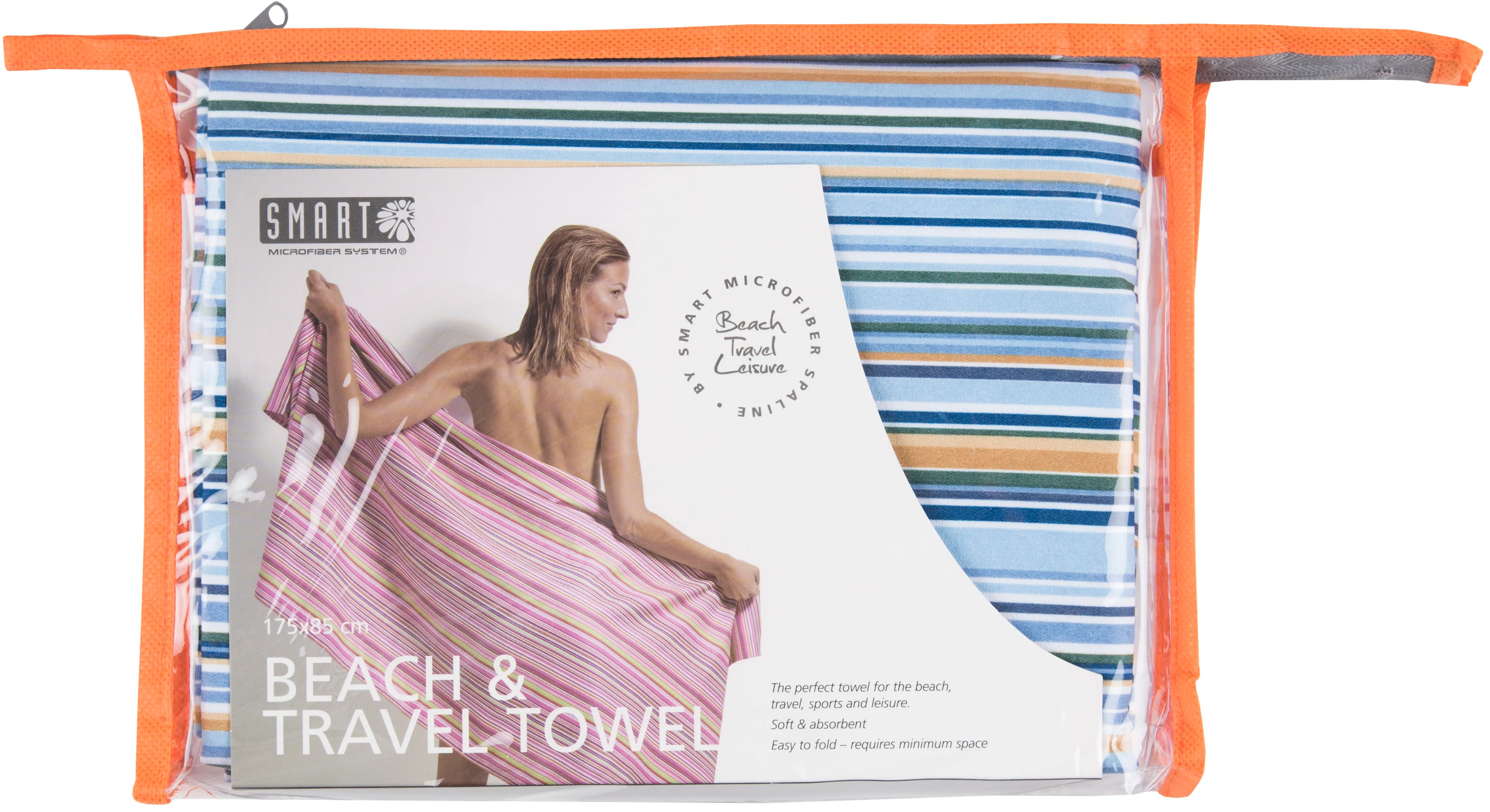 Smart Beach & Travel Towel Blue Stripe från Smart – köp hos Apotek Hjärtat