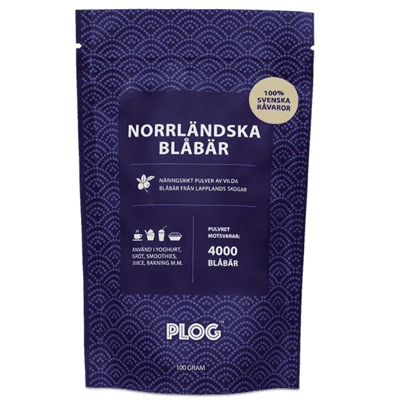 PLOG Norrländska Blåbär 100 g från PLOG – köp hos Apotek Hjärtat