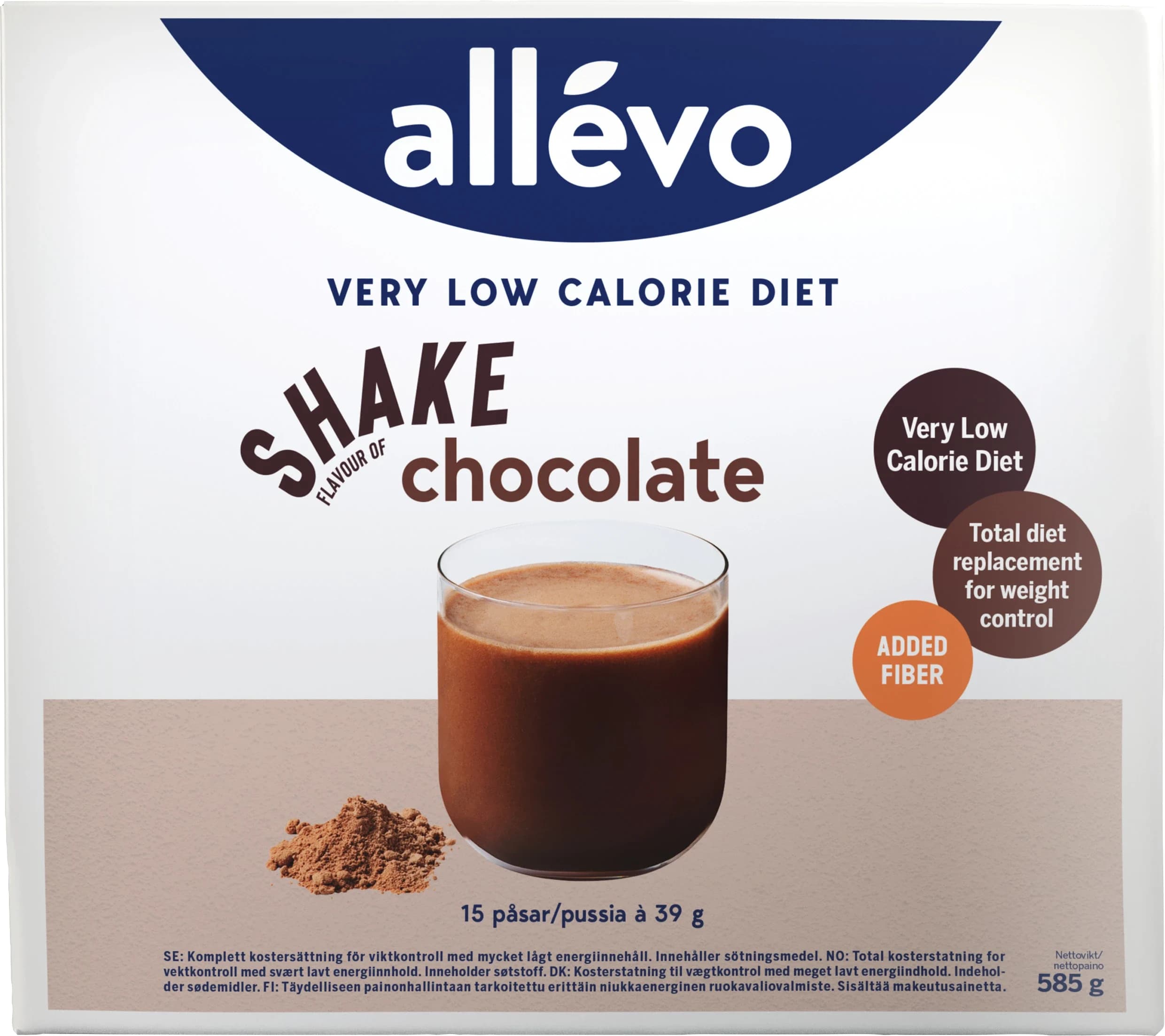 Allévo VLCD Shake Chocolate 15 portioner från Allévo – köp hos Apotek Hjärtat