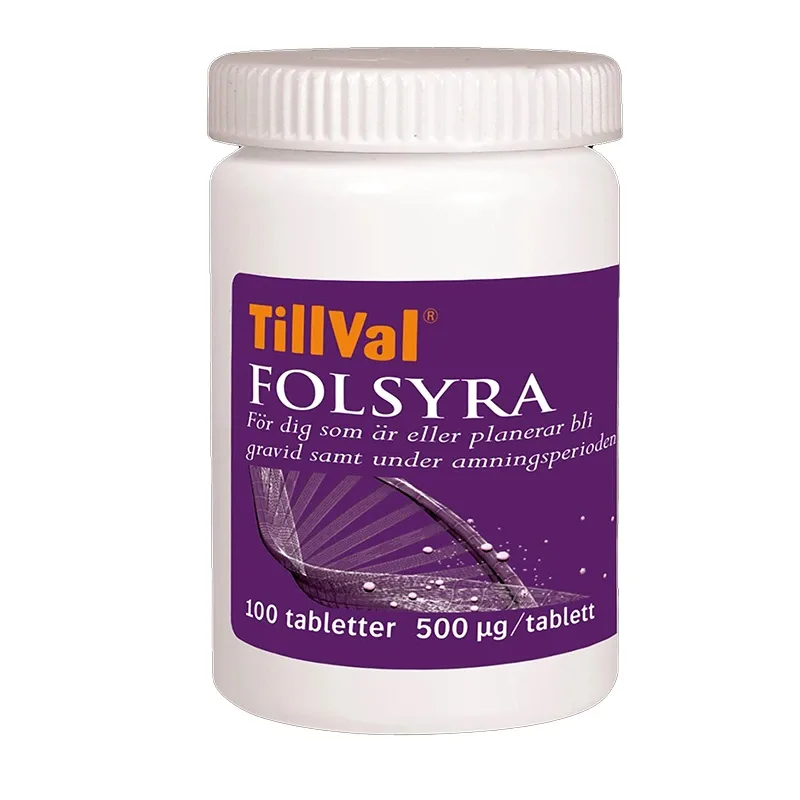 TillVal Folsyra 100 Tabletter från Tillval – köp hos Apotek Hjärtat