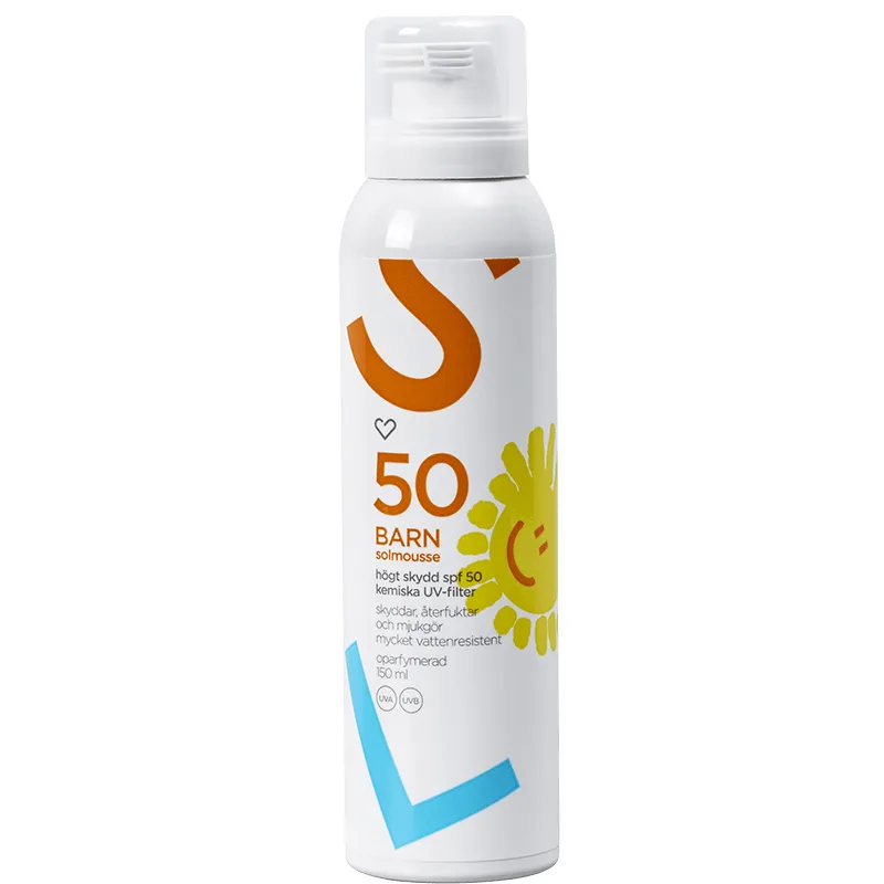 Hjärtats Solmousse Barn Oparfymerad SPF 50, 150 ml från Hjärtats – köp hos Apotek Hjärtat