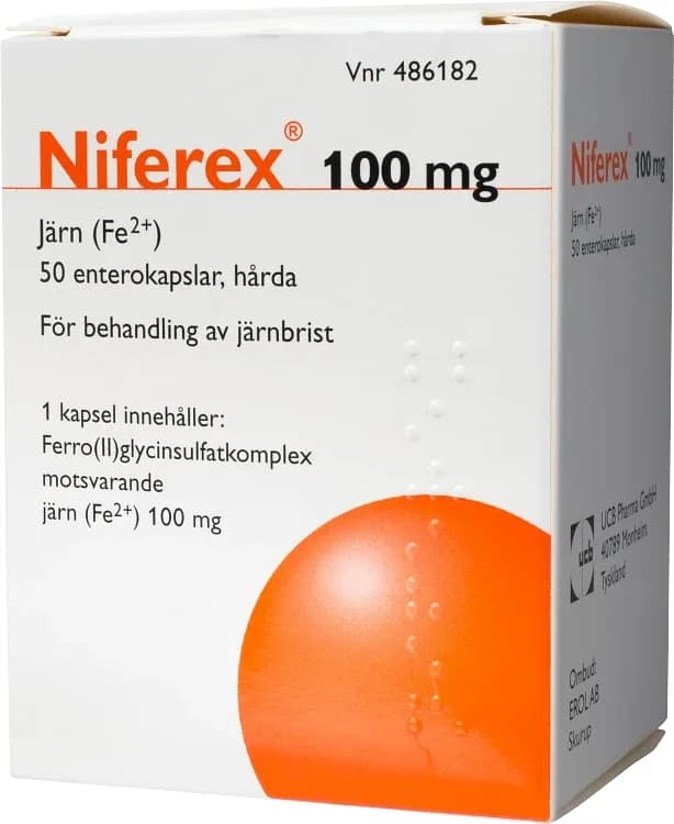 Niferex kapsel 100 mg 50 st från Niferex – köp hos Apotek Hjärtat