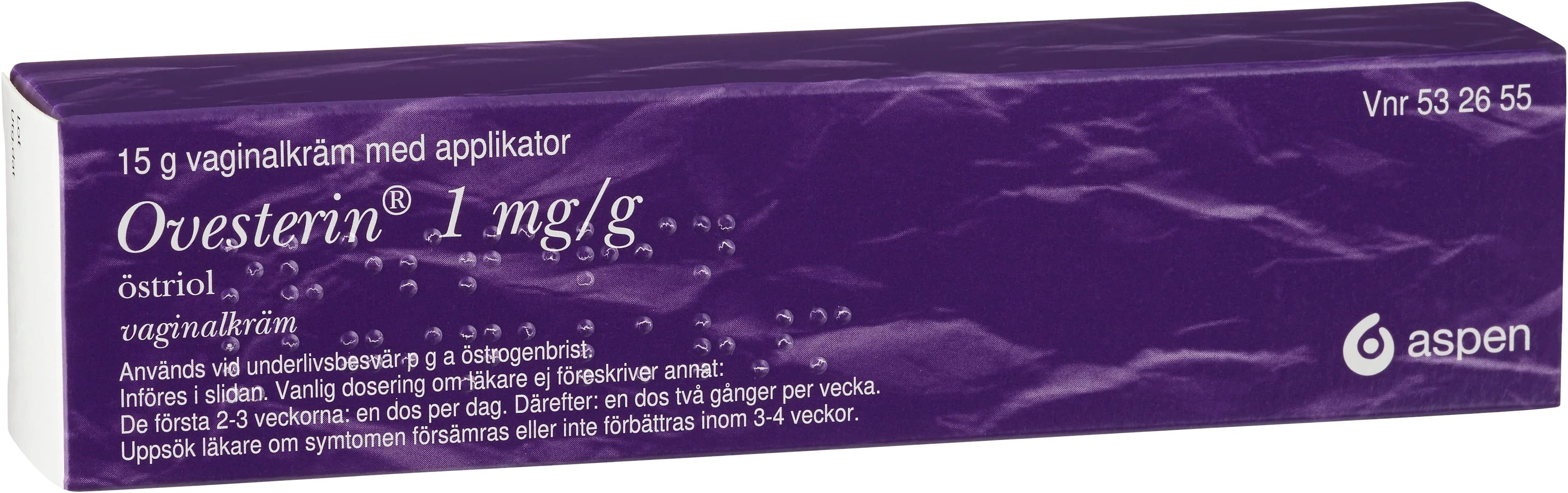 Ovesterin vaginalkräm 1 mg/g 1x15 g från Ovesterin – köp hos Apotek Hjärtat