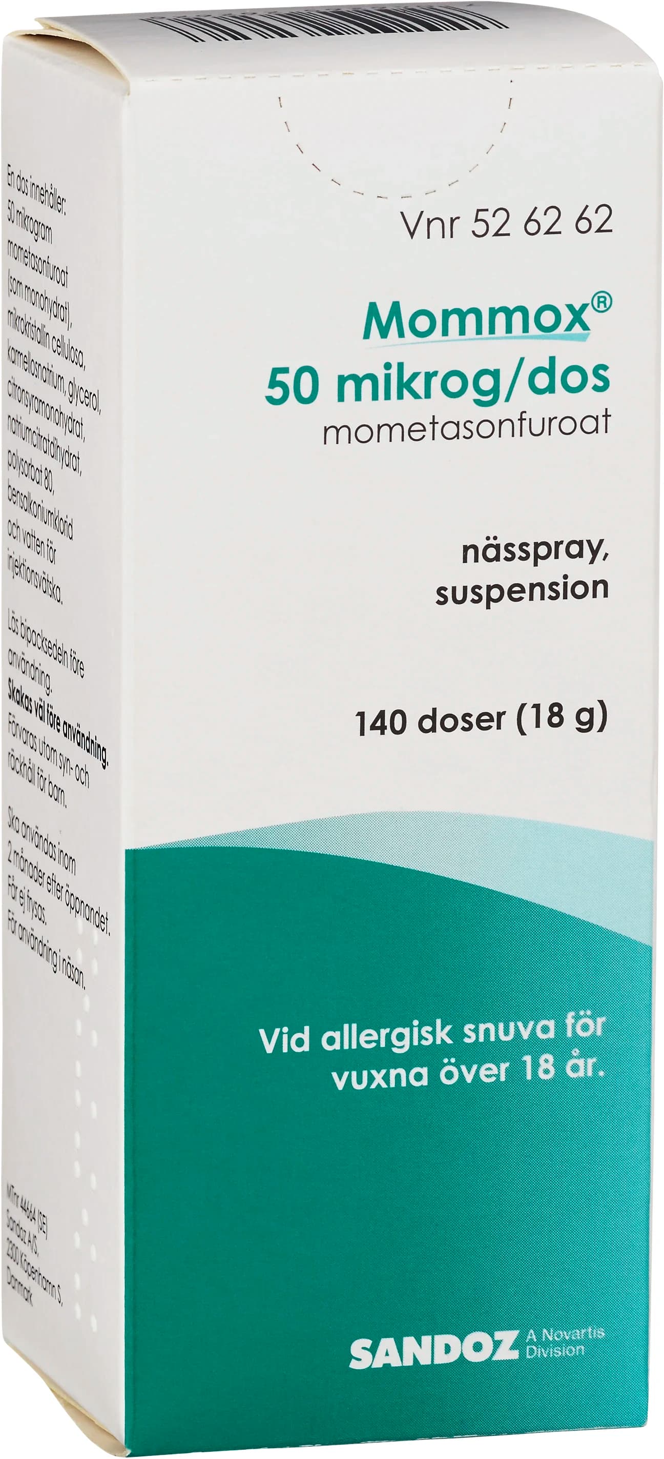 Mommox nässpray 50 µg/dos 140 doser från Mommox – köp hos Apotek Hjärtat