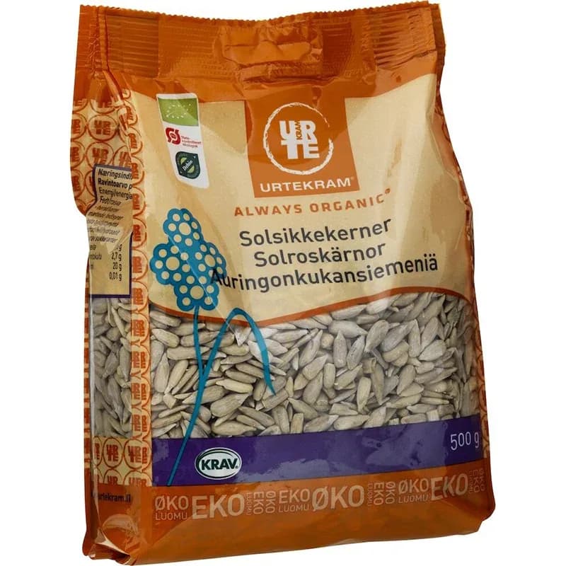 Urtekram Solroskärnor Eko 500 g från Urtekram – köp hos Apotek Hjärtat
