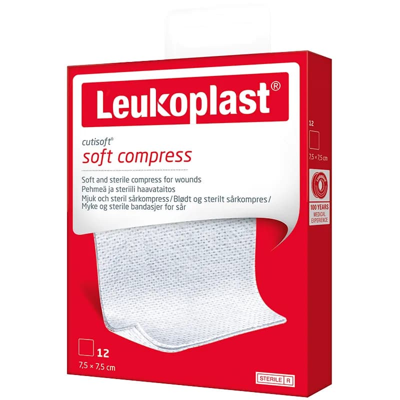 Leukoplast Cutisoft Kompresser 7,5 x 7,5 cm 12 st från Leukoplast – köp hos Apotek Hjärtat