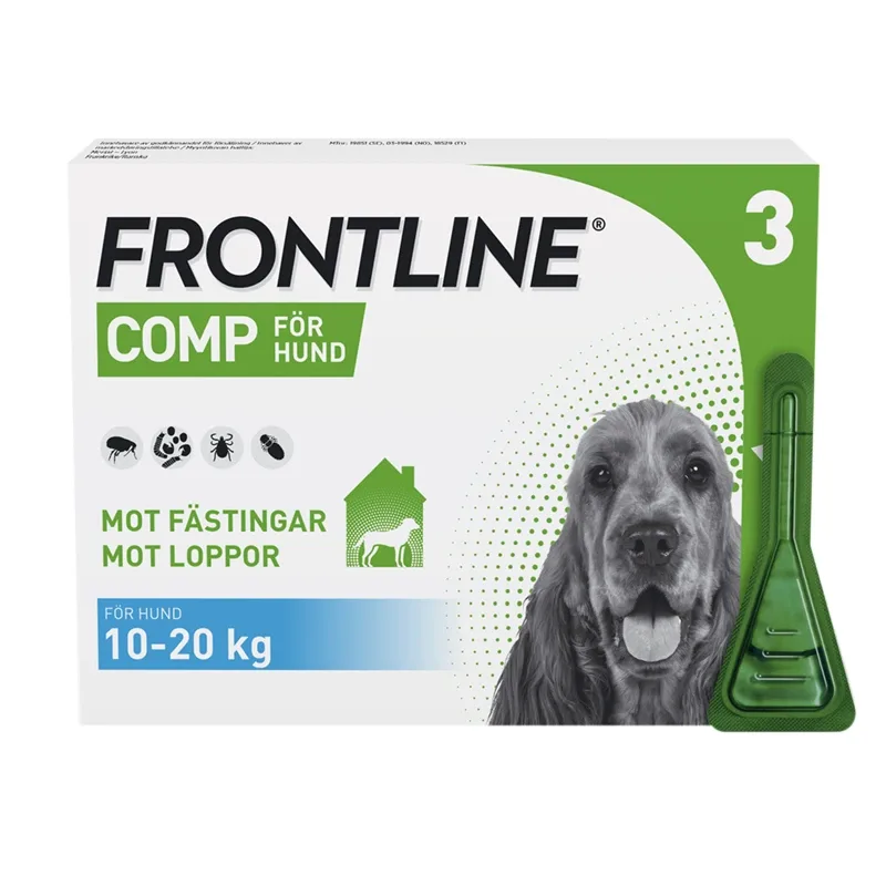 Frontline Comp Spot-on lösning för medelstor hund 134 mg/120,6 mg 3 x 1,34 ml från Frontline – köp hos Apotek Hjärtat