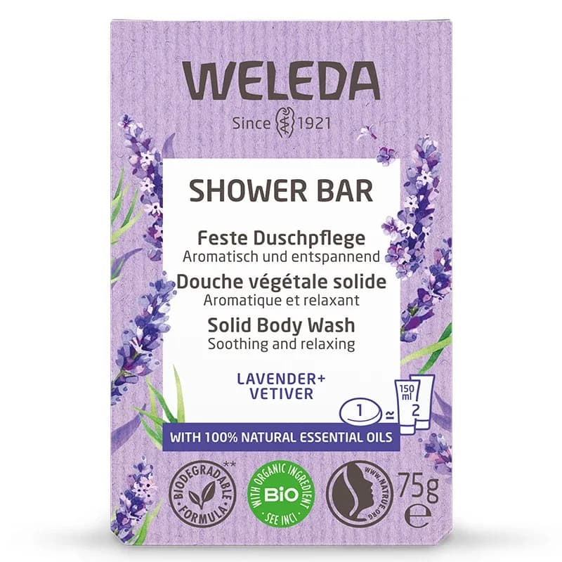 Weleda Shower Bar Lavender 75 g från Weleda – köp hos Apotek Hjärtat