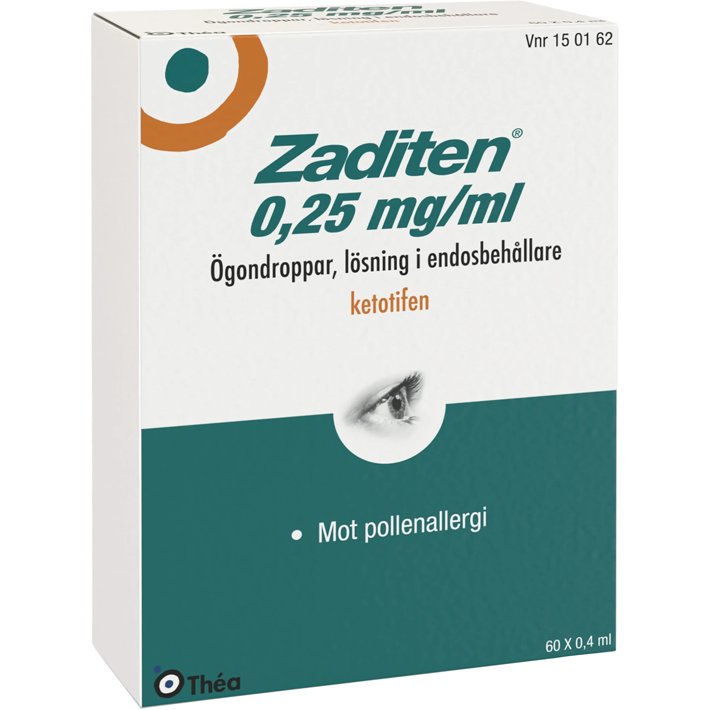 Zaditen ögondroppar lösning i endosbehållare 0,25 mg/ml 60x0,4 ml från Zaditen – köp hos Apotek Hjärtat