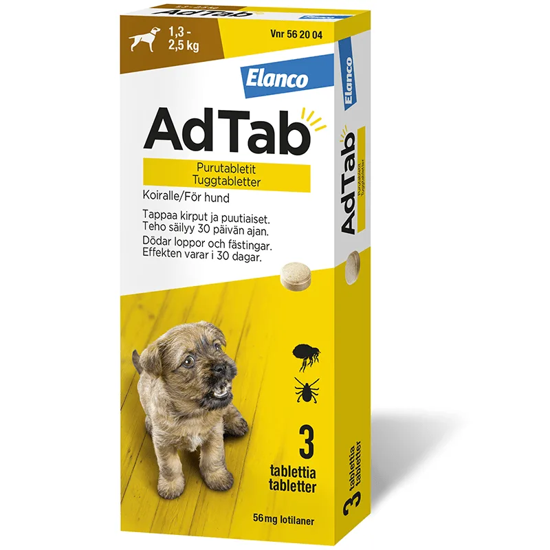 AdTab Tuggtablett 56mg Blister, 3tabletter från AdTab – köp hos Apotek Hjärtat