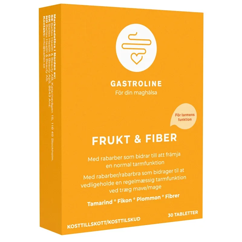 Gastroline Frukt & Fiber 30 tabletter från Gastroline – köp hos Apotek Hjärtat