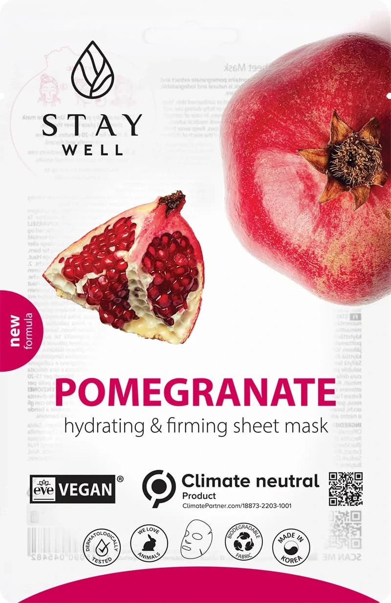 Stay Well Vegan Sheet Mask Pomegranate 1 st från Stay Well – köp hos Apotek Hjärtat