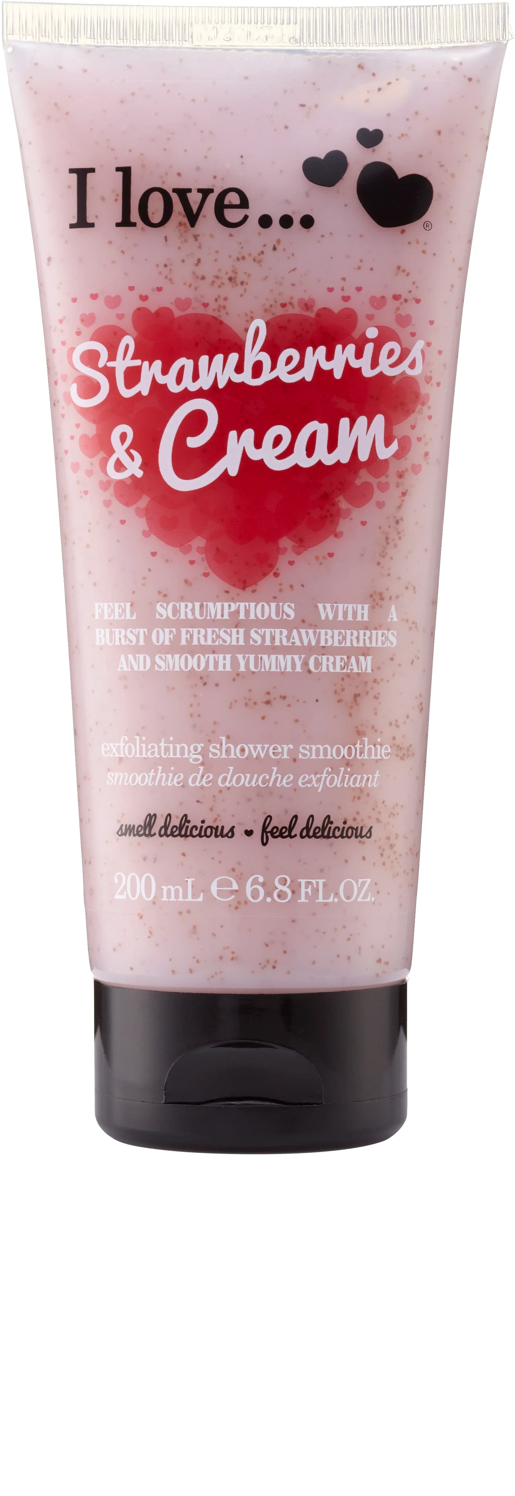 I LOVE Strawberries & Cream Exfoliating Shower Smoothie 200 ml från I Love – köp hos Apotek Hjärtat