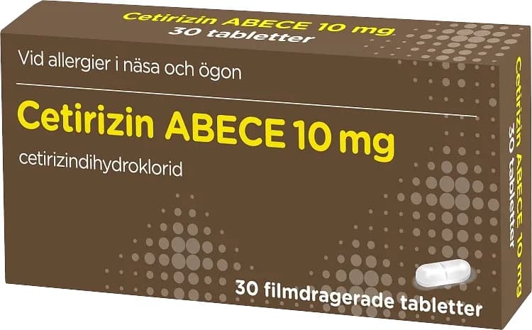 Cetirizin ABECE filmdragerad tablett 10 mg 30 st från ABECE – köp hos Apotek Hjärtat