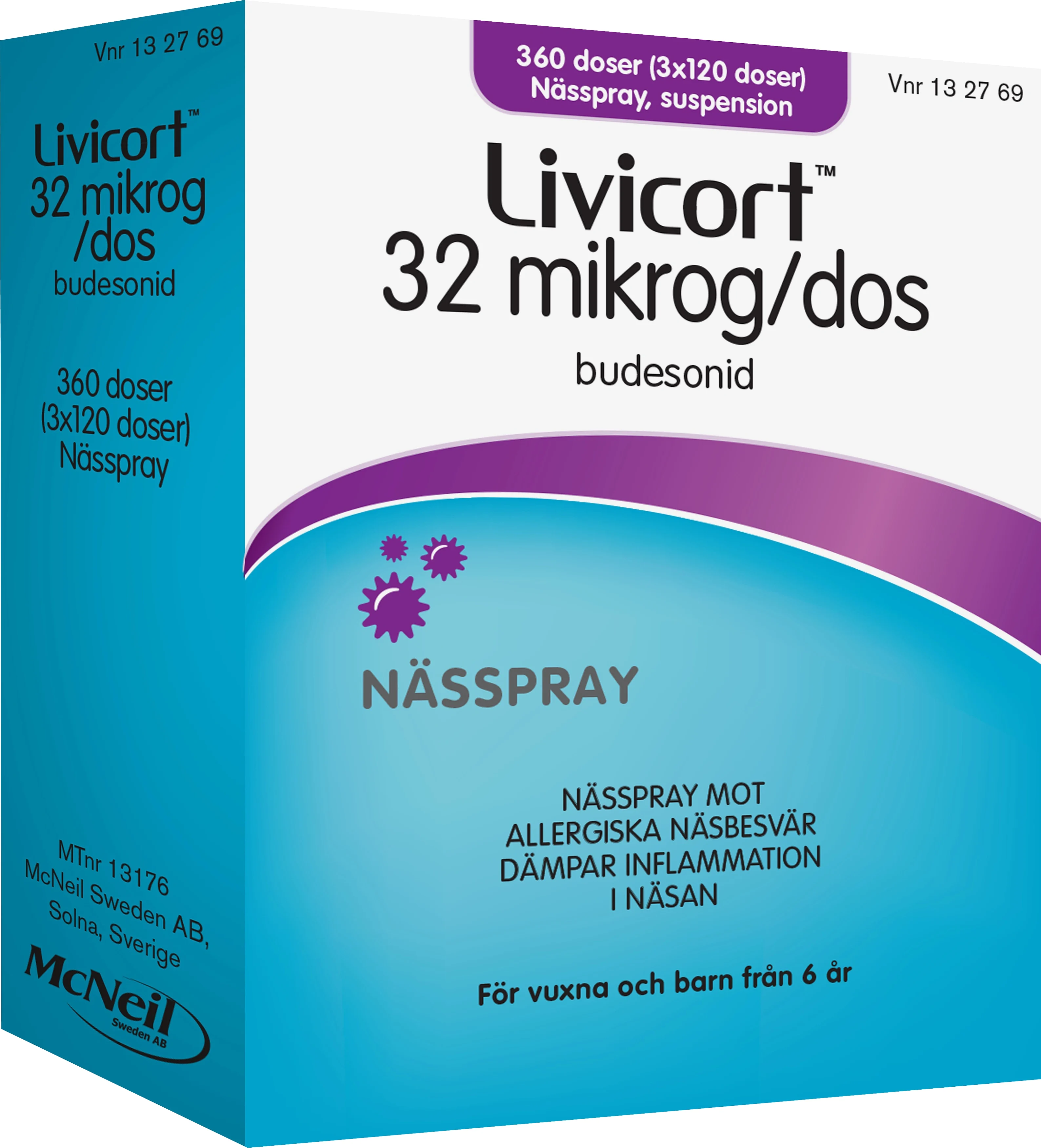 Livicort Nässpray 32 µg/dos 3 x 120 doser från Livicort – köp hos Apotek Hjärtat