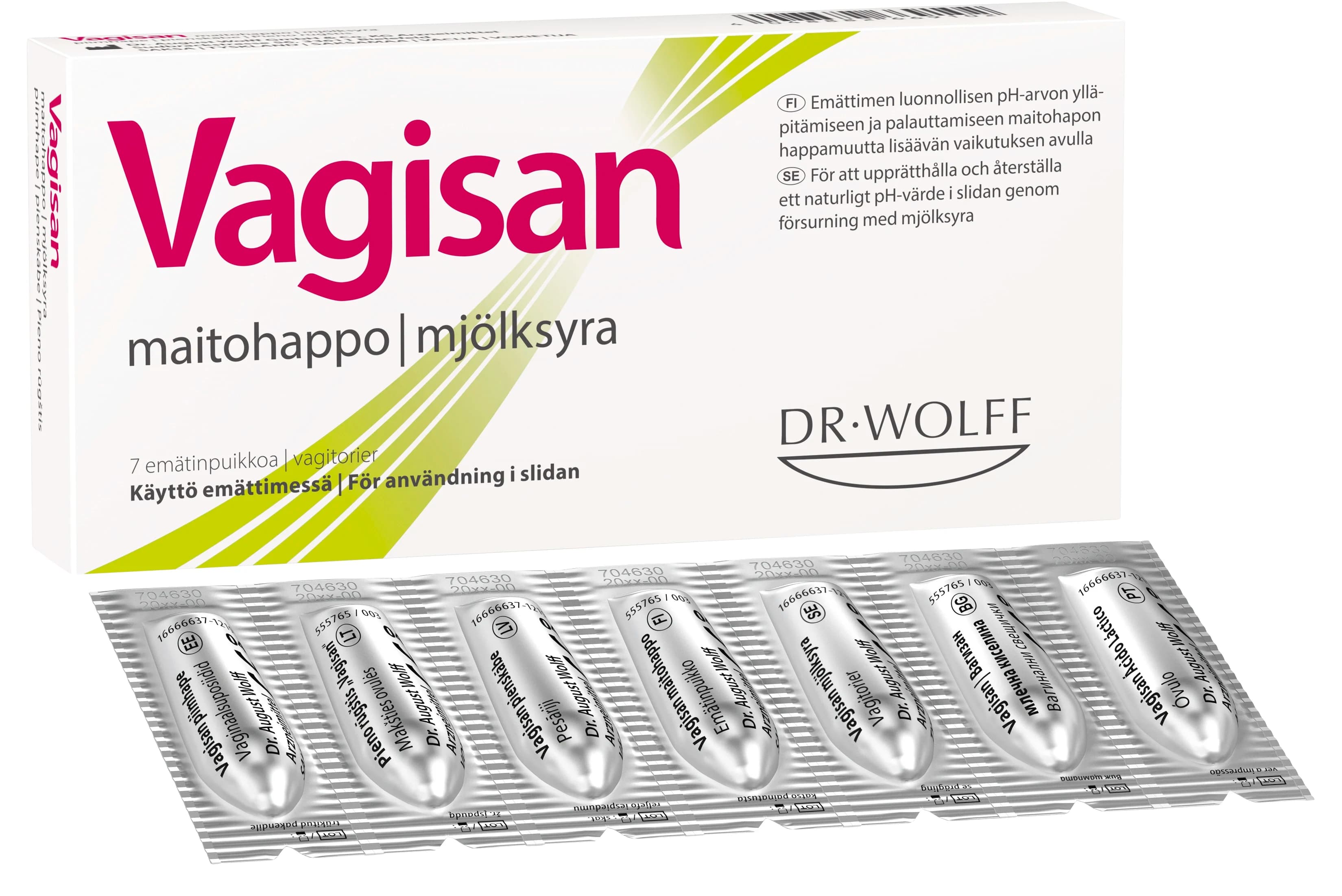 Vagisan Mjölksyra 7 vagitorier från Vagisan – köp hos Apotek Hjärtat