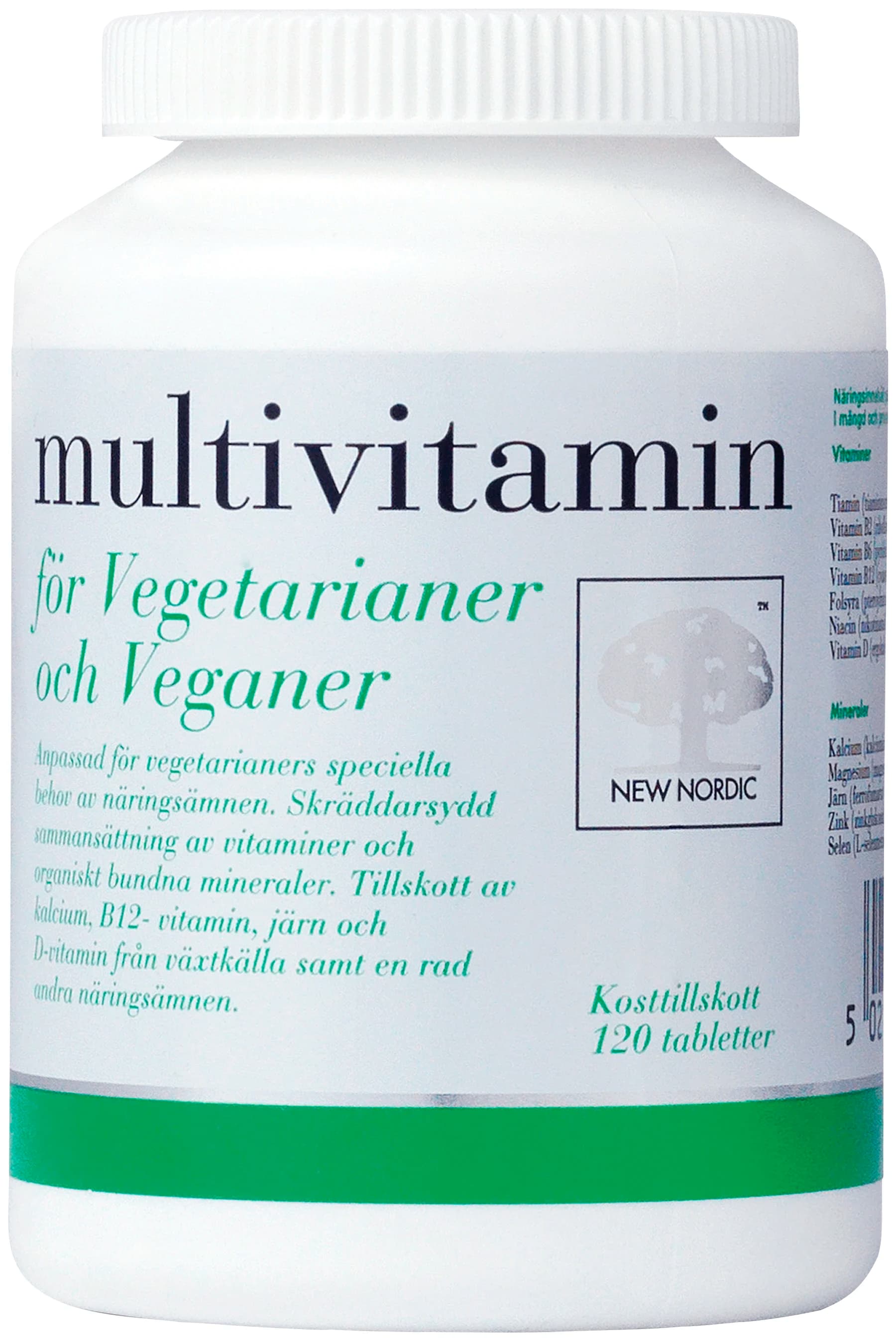 New Nordic Multivitamin för Vegetarianer & Veganer 120 st från New Nordic – köp hos Apotek Hjärtat
