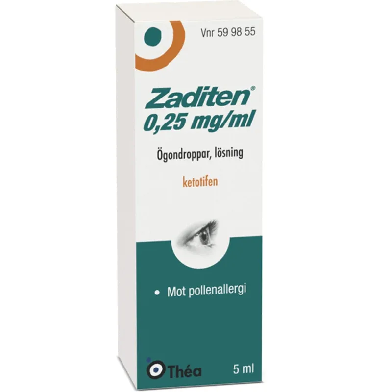 Zaditen ögondroppar 0,25 mg/ml 5 ml från Zaditen – köp hos Apotek Hjärtat