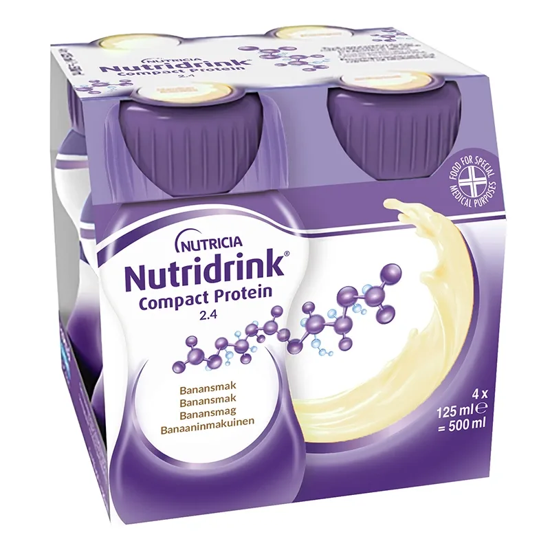 Nutridrink Compact Protein Banan 4x125 ml från Nutridrink – köp hos Apotek Hjärtat