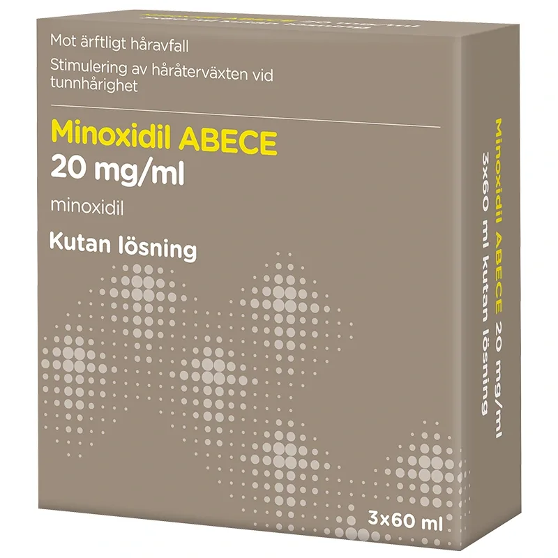 Minoxidil ABECE Kutan lösning 20mg/ml Flaska, 3x60ml från ABECE – köp hos Apotek Hjärtat