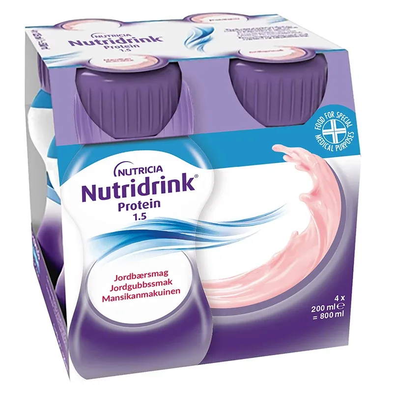 Nutridrink Protein Jordgubb 4x200 ml från Nutridrink – köp hos Apotek Hjärtat
